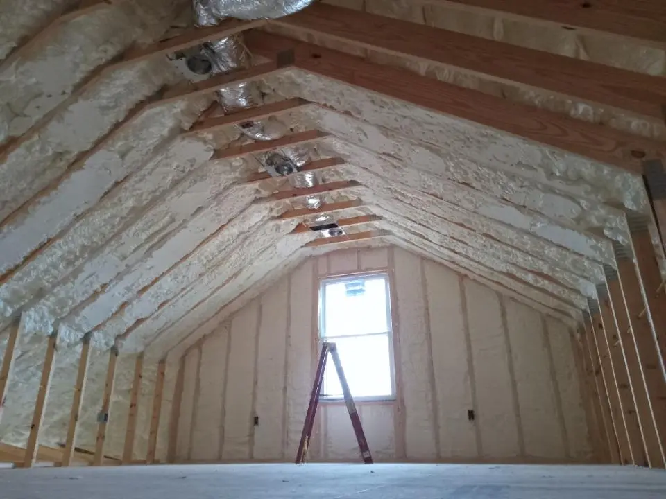Spray foam roofing application for Crawl Space Insulation project in Milwaukie